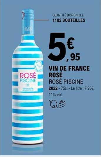 VIN DE FRANCE ROSÉ ROSÉ PISCINE