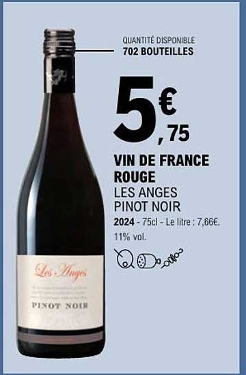 VIN DE FRANCE ROUGE LES ANGES PINOT NOIR