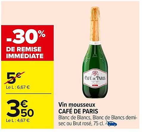 Vin mousseux CAFÉ DE PARIS