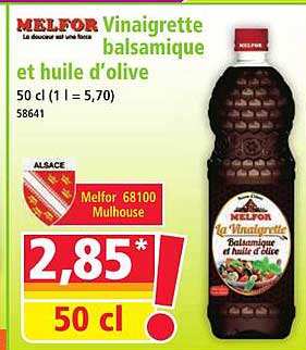 Vinaigrette balsamique et huile d'olive