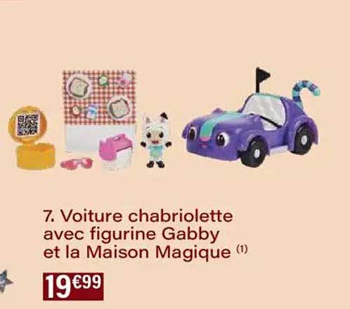 Voiture chabrioulette avec figurine Gabby et la Maison Magique