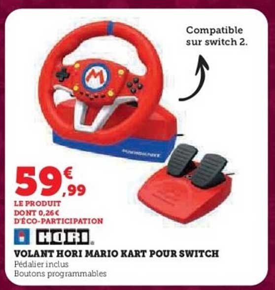 VOLANT HORI MARIO KART POUR SWITCH