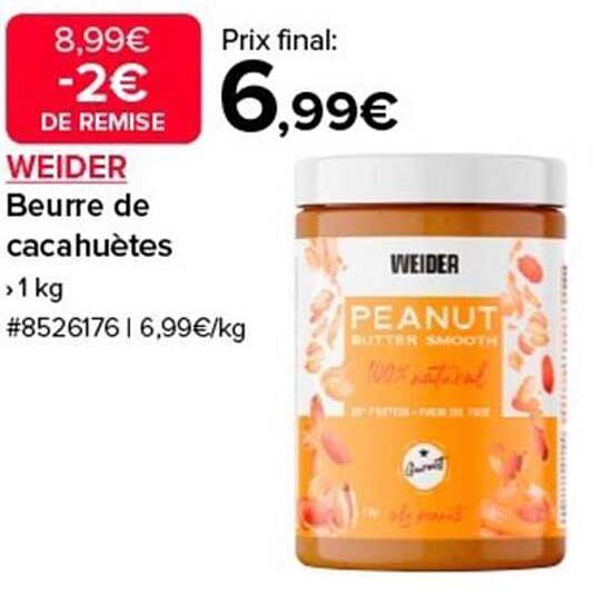 WEIDER Beurre de cacahuètes
