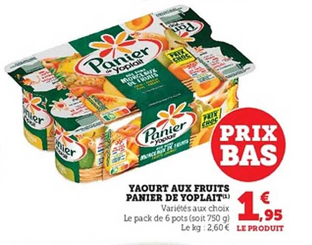 Yaourt aux fruits Panier de Yoplait