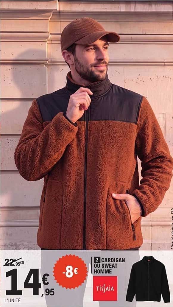 2 CARDIGAN OU SWEAT HOMME
