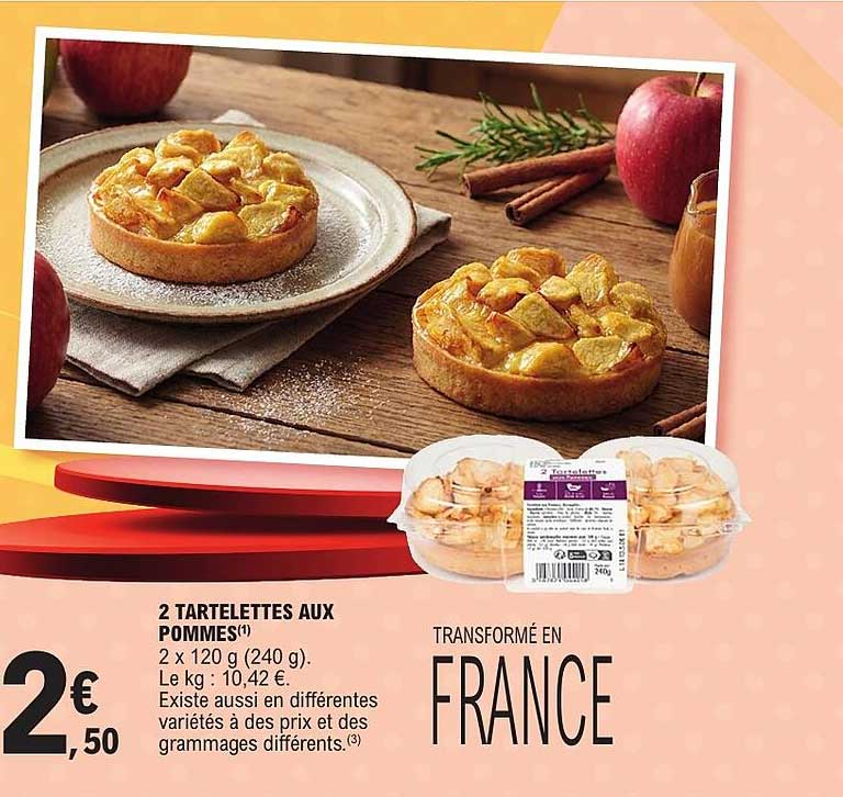 2 TARTELETTES AUX POMMES