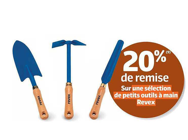 20% de remise Sur une sélection de petits outils à main Revex