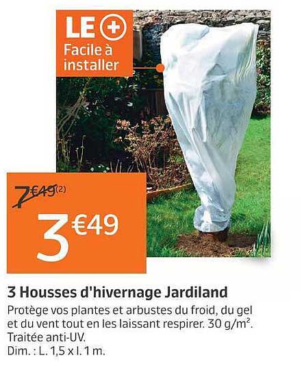 3 Housses d'hivernage Jardiland