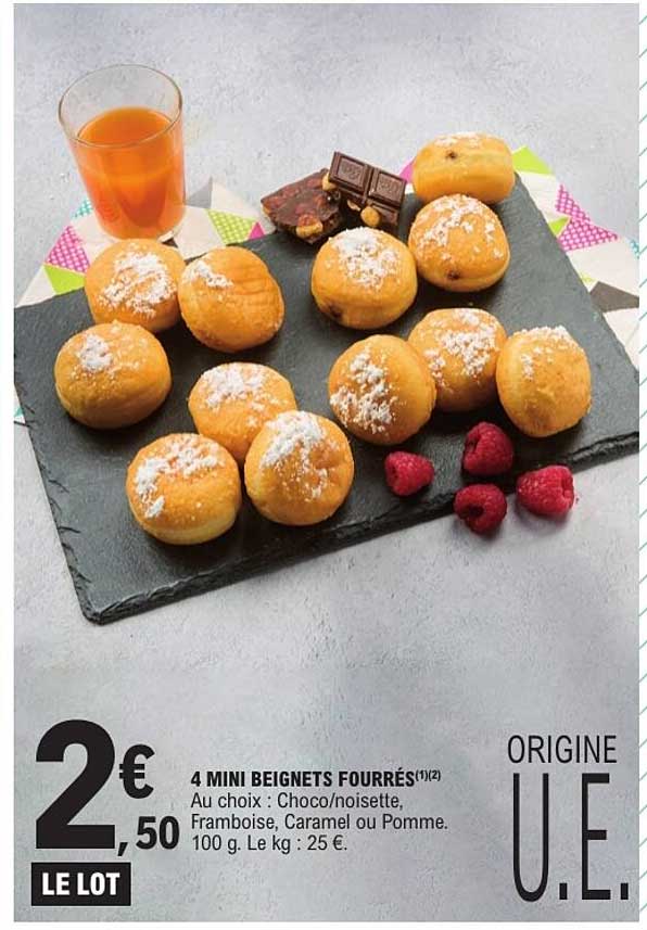 4 MINI BEIGNETS FOURRÉS