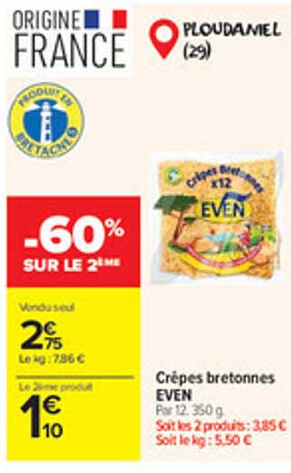 -60% SUR LE 2ÈME