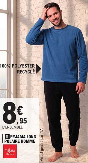 8 PYJAMA LONG POLAIRE HOMME