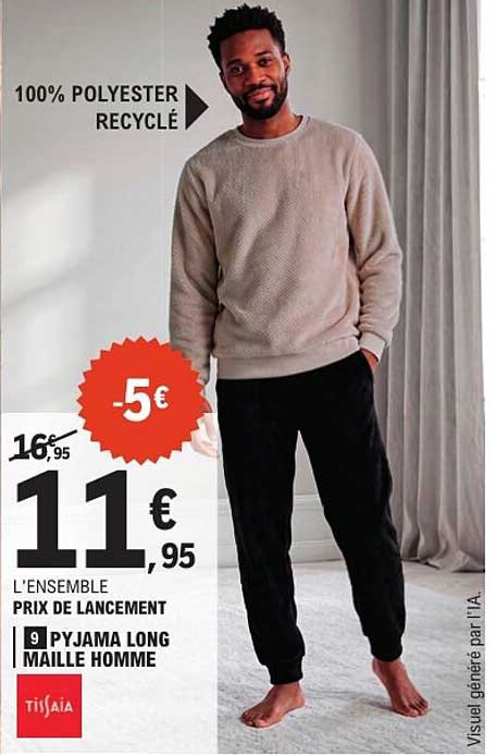9 PYJAMA LONG MAILLE HOMME