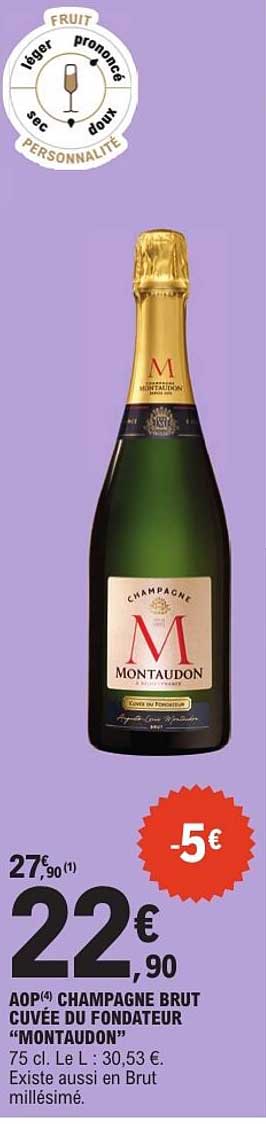 AOP CHAMPAGNE BRUT CUVÉE DU FONDATEUR “MONTAUDON”