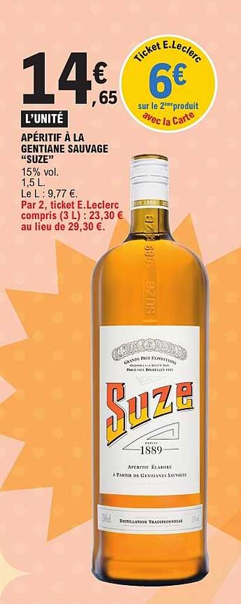 APÉRITIF À LA GENTIANE SAUVAGE “SUZE”