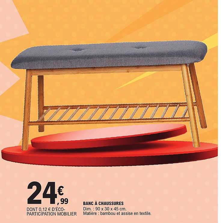 BANC À CHAUSSURES