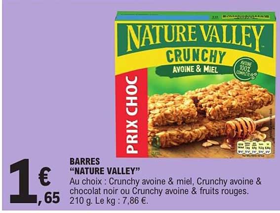 BARRES "NATURE VALLEY"