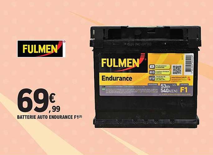 BATTERIE AUTO ENDURANCE F1