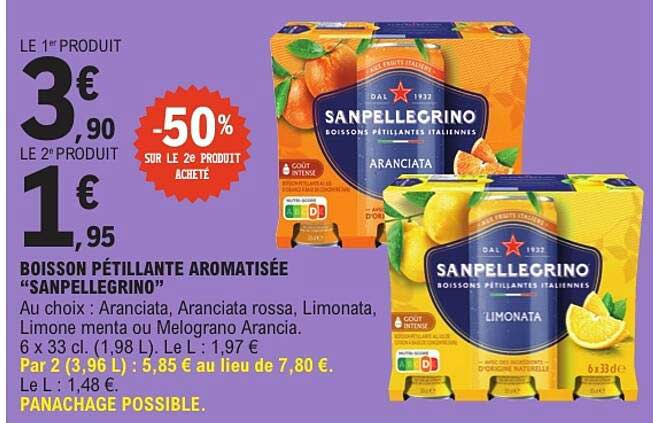 BOISSON PÉTILLANTE AROMATISÉE “SANPELLEGRINO”