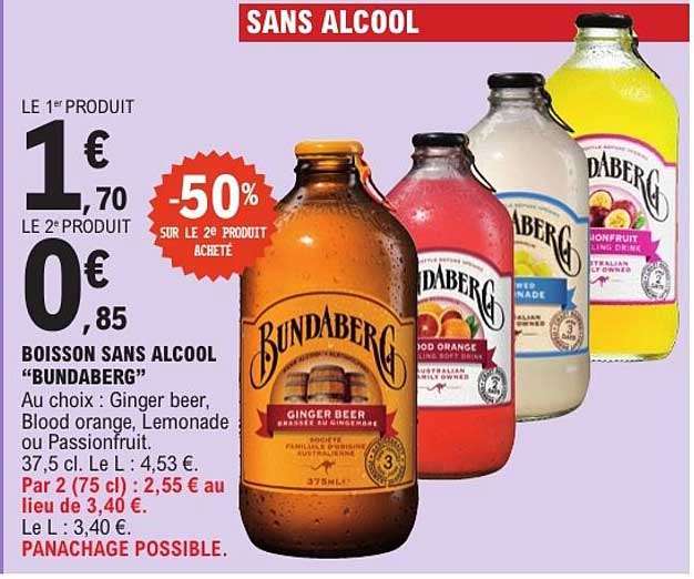 BOISSON SANS ALCOOL “BUNDABERG”