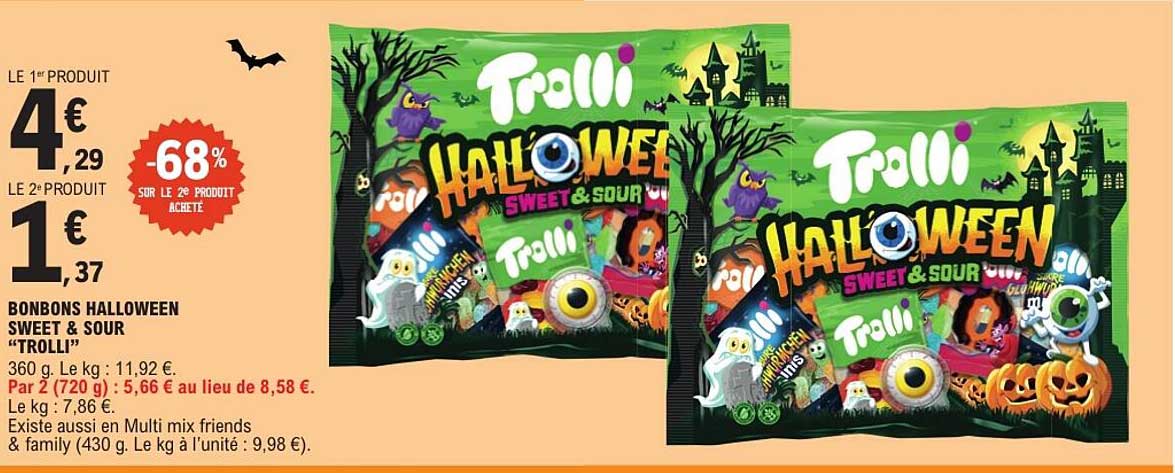 BONBONS HALLOWEEN SWEET & SOUR “TROLLI”