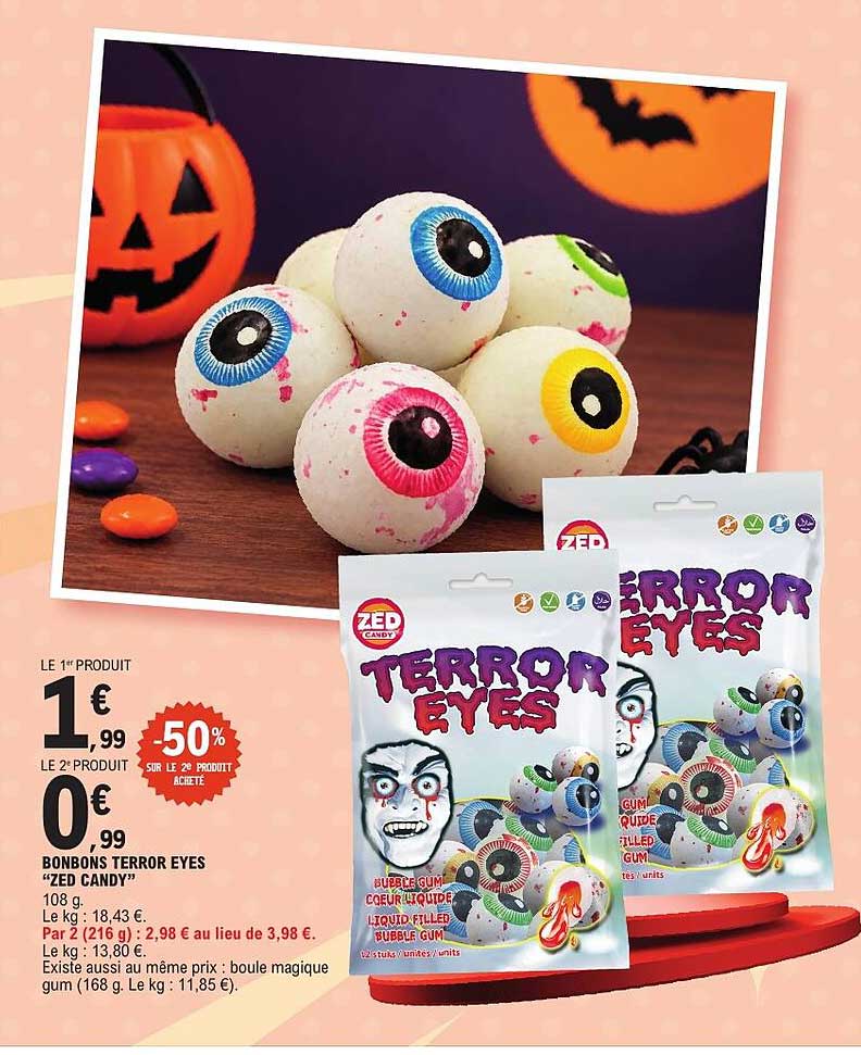 BONBONS TERROR EYES "ZED CANDY"