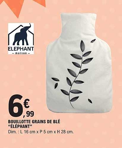 BOUILLOTTE GRAINS DE BLÉ “ÉLÉPHANT”