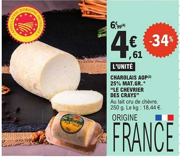 CHAROLAIS AOP 25% MAT.GR. "LE CHEVRIER DES CRAYS"