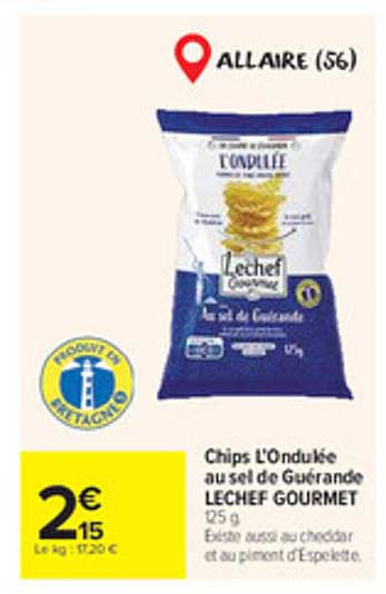 Chips L’Ondulée au sel de Guérande LECHEF GOURMET