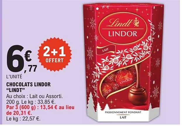 CHOCOLATS LINDOR “LINDT”