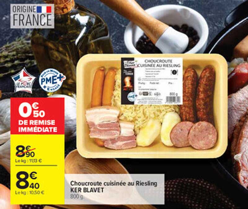 Choucroute cuisinée au Riesling KER BLAVET 800 g