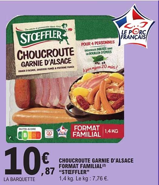 CHOUCROUTE GARNIE D'ALSACE FORMAT FAMILIAL “STEFFLER”