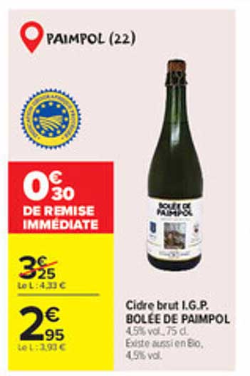 Cidre brut I.G.P. BOLÉE DE PAIMPOL