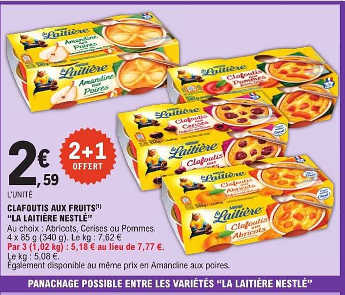 CLAFOUTIS AUX FRUITS(1) “LA LAITIÈRE NESTLÉ”