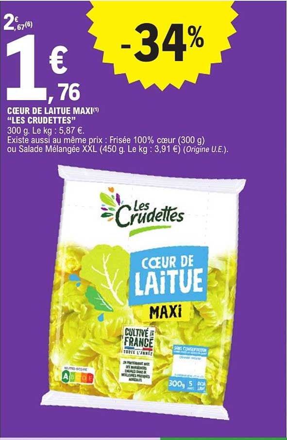 CŒUR DE LAITUE MAXI “LES CRUDETTES”