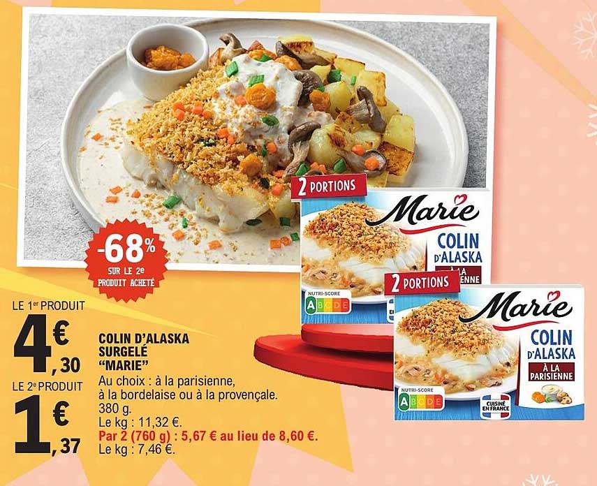 COLIN D'ALASKA SURGELÉ “MARIE”