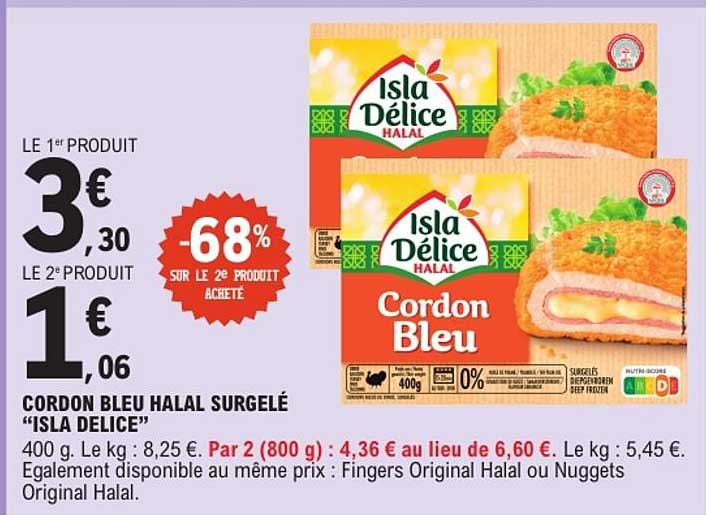 CORDON BLEU HALAL SURGELÉ “ISLA DÉLICE”