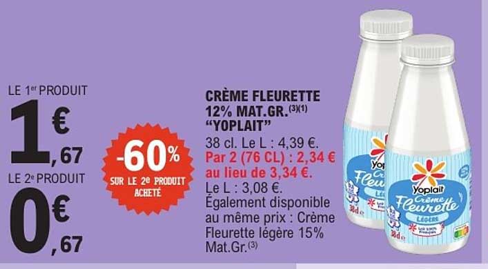 CRÈME FLEURETTE 12% MAT.GR. "YOPLAIT"