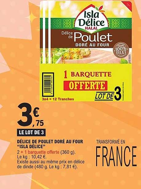 DÉLICE DE POULET DORÉ AU FOUR “ISLA DÉLICE”