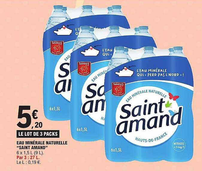 EAU MINÉRALE NATURELLE « SAINT AMAND »