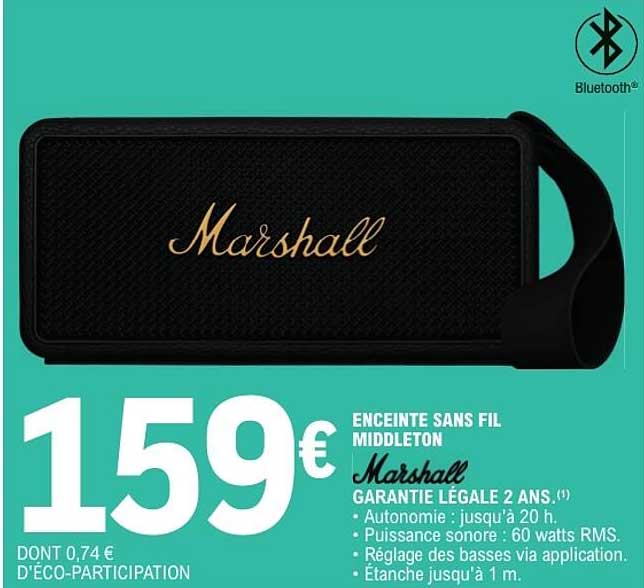 ENCEINTE SANS FIL MIDDLETON Marshall