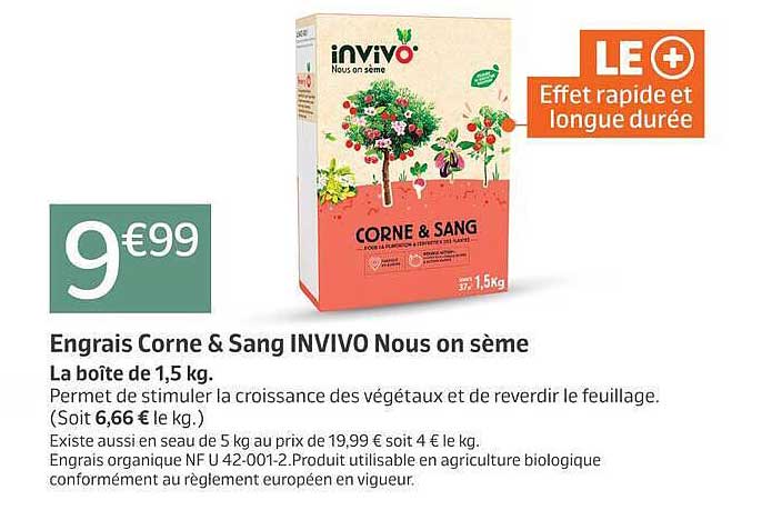 Engrais Corne & Sang INVIVO Nous on sème