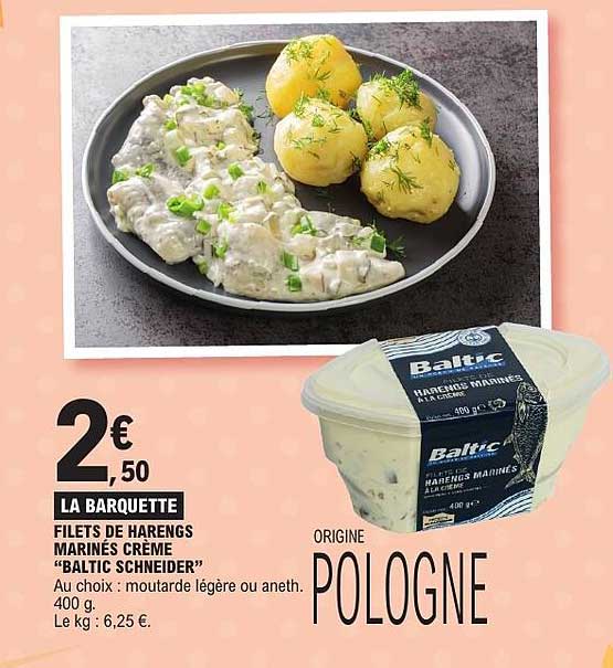 FILETS DE HARENGS MARINÉS CRÈME “BALTIC SCHNEIDER”
