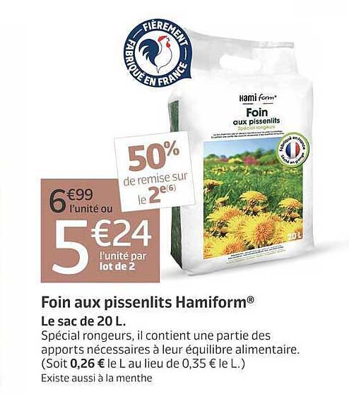 Foin aux pissenlits Hamiform®