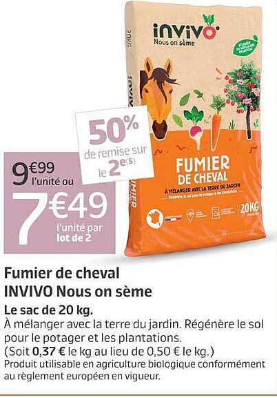 Fumier de cheval INVIVO Nous on sème