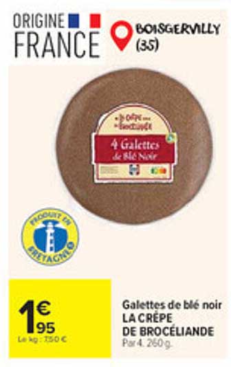 Galettes de blé noir LA CRÊPE DE BROCÉLIANDE
