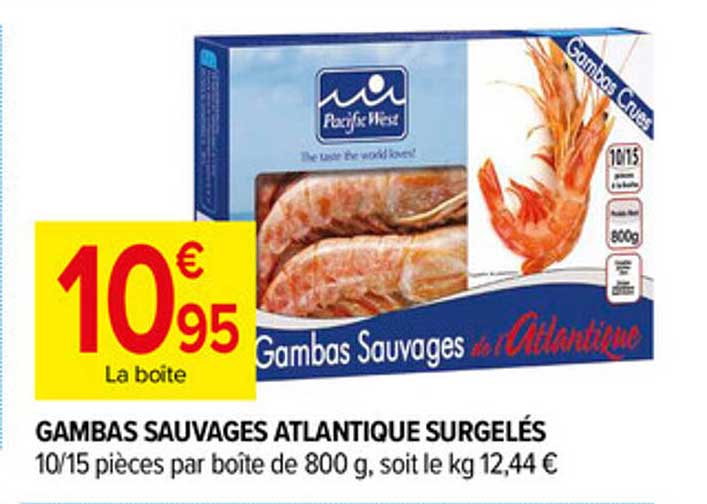 GAMBAS SAUVAGES ATLANTIQUE SURGELÉS