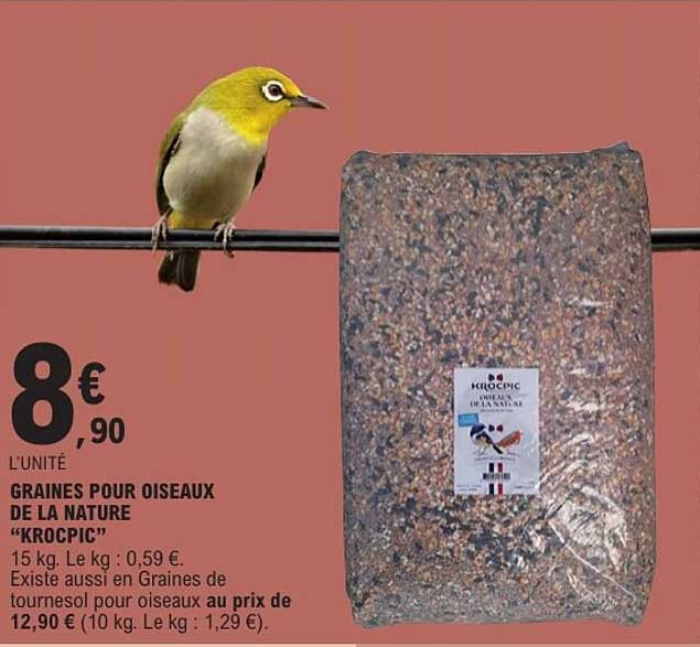 GRAINES POUR OISEAUX DE LA NATURE “KROCPIC”