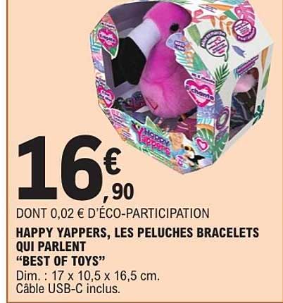 HAPPY YAPPERS, LES PELUCHES BRACELETS QUI PARLENT "BEST OF TOYS"