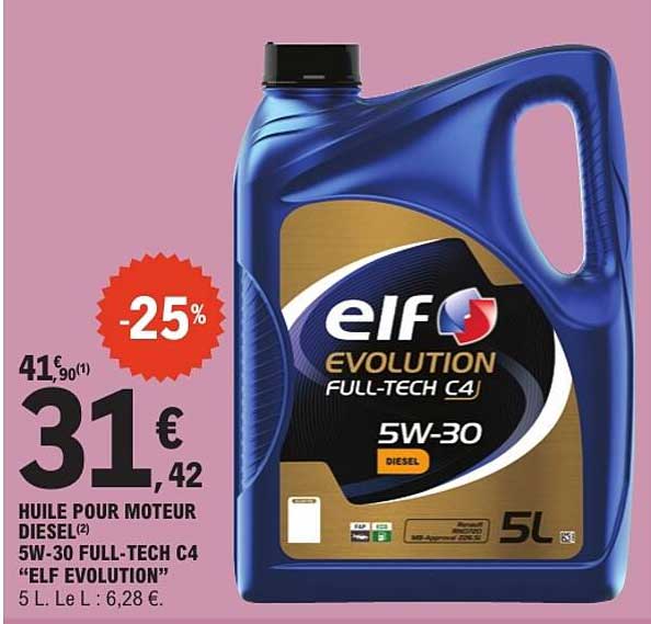 HUILE POUR MOTEUR DIESEL 5W-30 FULL-TECH C4 “ELF EVOLUTION”
