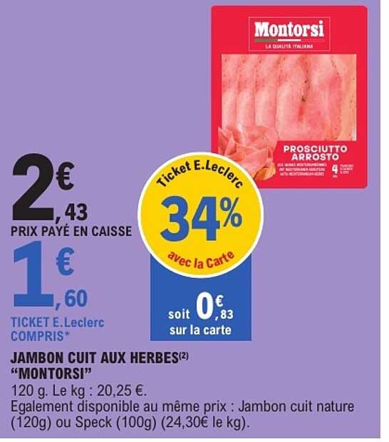 JAMBON CUIT AUX HERBES “MONTORSI”